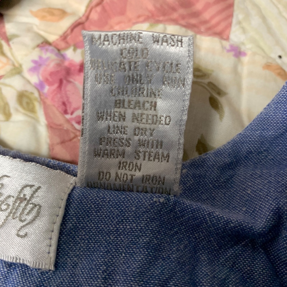 GO SOFTLY Patio Womens Sz L Blue Embroidered Applique Zebra Short Sleeve‎ Dress - Picture 10 of 10